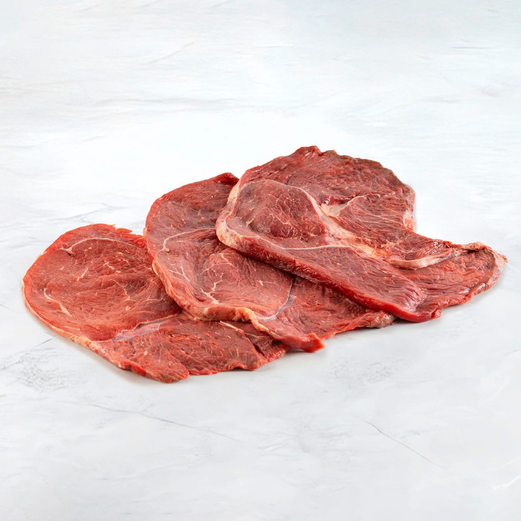 tre bistecche di noce a fettine