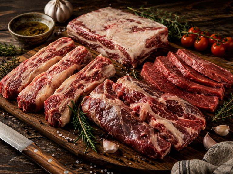 carne di fassone piemontese su tagliere